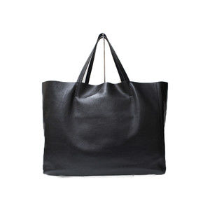 Celine Bag Leather Cabato Tote Black Horizontal